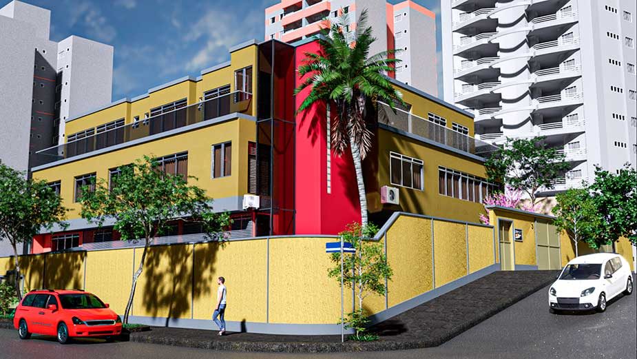 Projeto da reforma – vista lateral