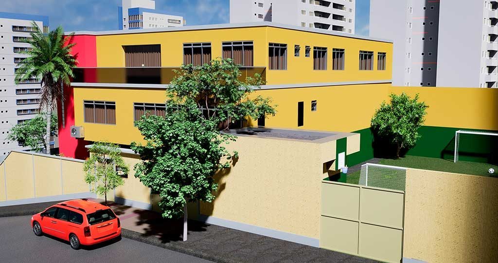 Projeto da reforma – vista posterior